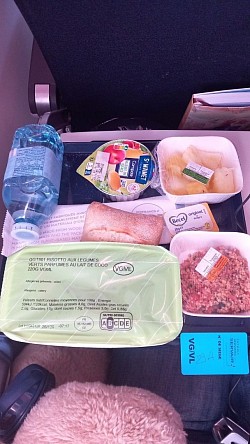 repas 1 dans l'avion